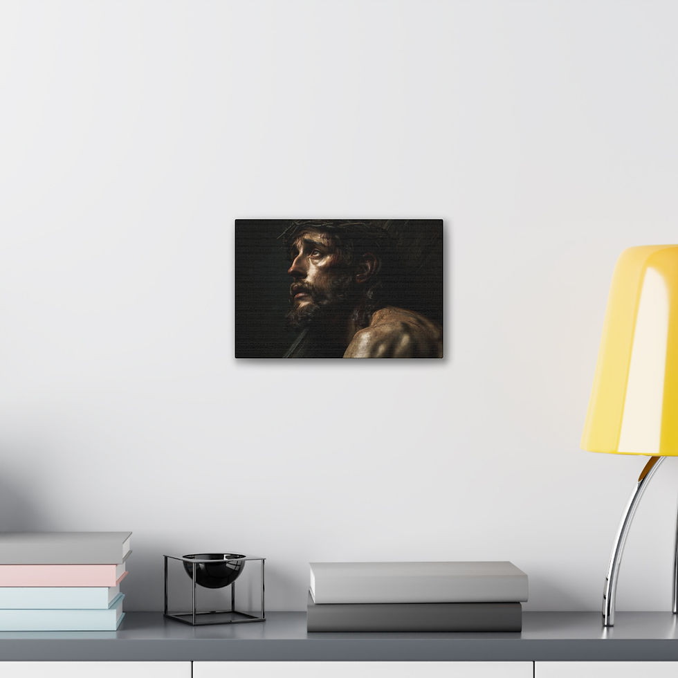 Thumbnail: Crucifixion of Jesus Christ - Premium Satin Canvas Art Print
