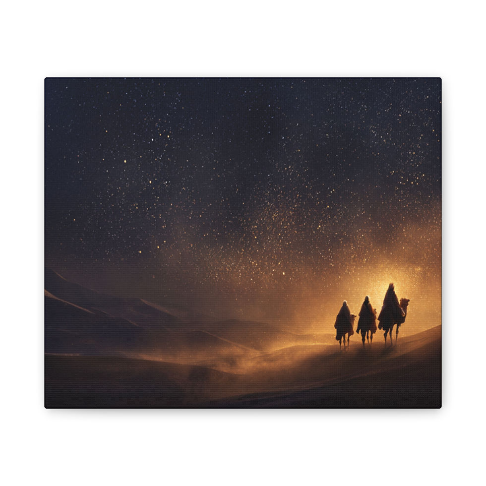 Thumbnail: Guided by the Star – Three Wise Men Canvas Wall Art