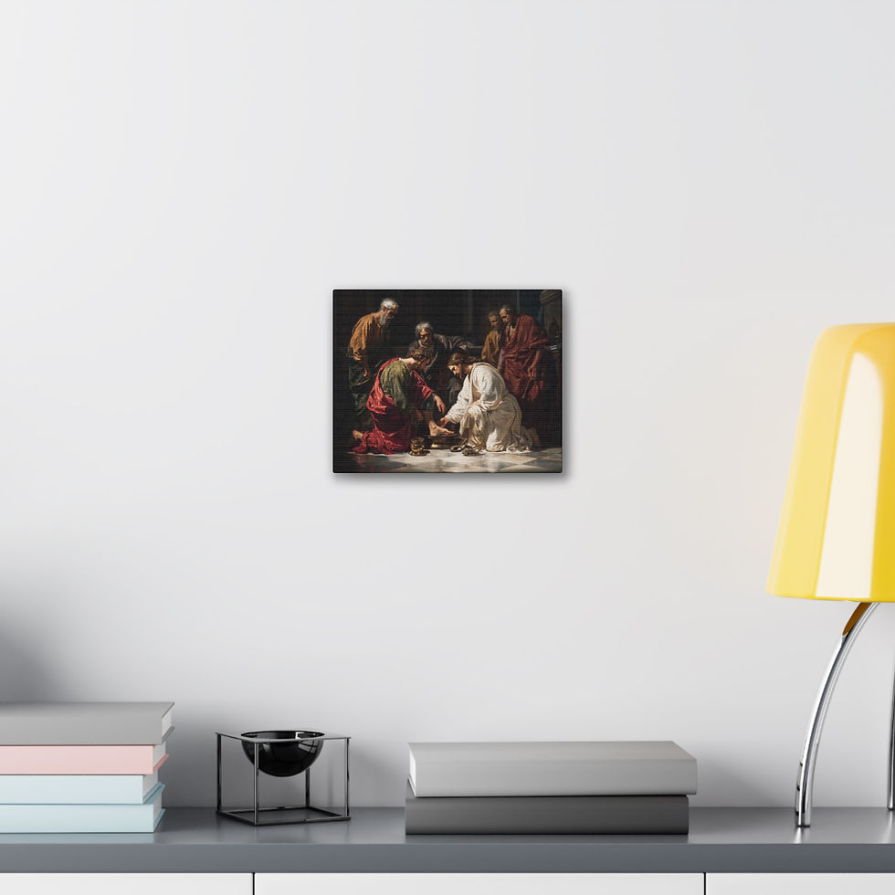 Thumbnail: Jesus Washing the Disciples' Feet – Premium Biblical Canvas Wall Art		