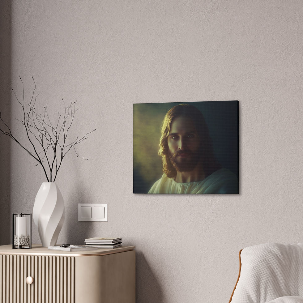 Thumbnail: Jesus Christ – Light of the World Portrait on Premium Satin Canvas