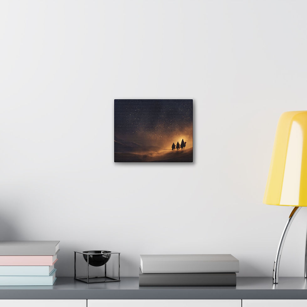 Thumbnail: Guided by the Star – Three Wise Men Canvas Wall Art