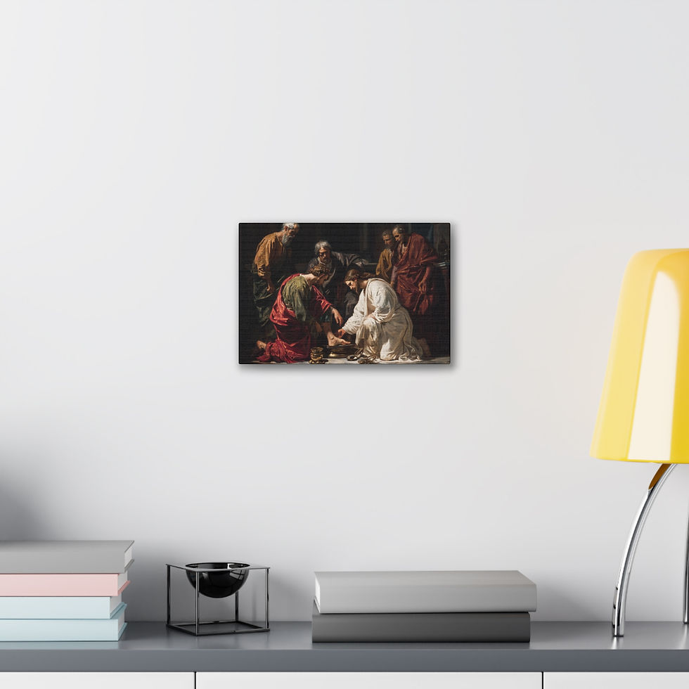 Thumbnail: Jesus Washing the Disciples' Feet – Premium Biblical Canvas Wall Art		