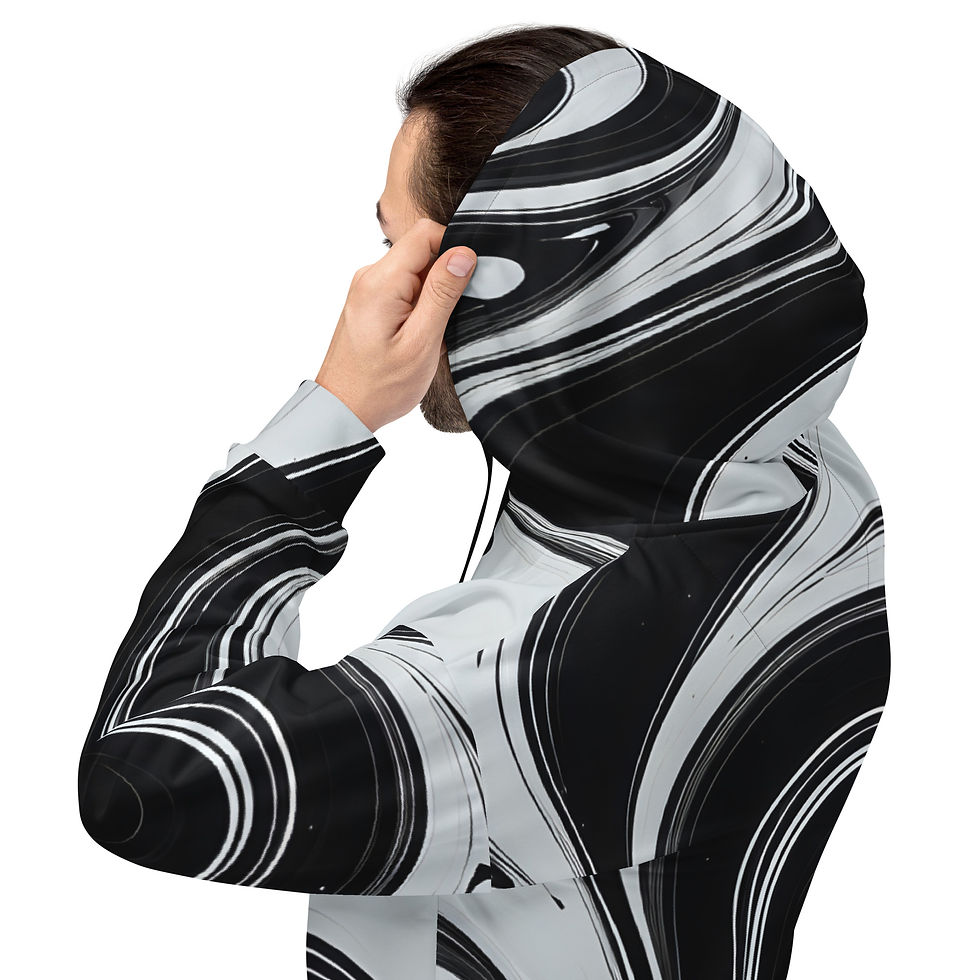 Thumbnail: B&W Recycled Unisex Hoodie