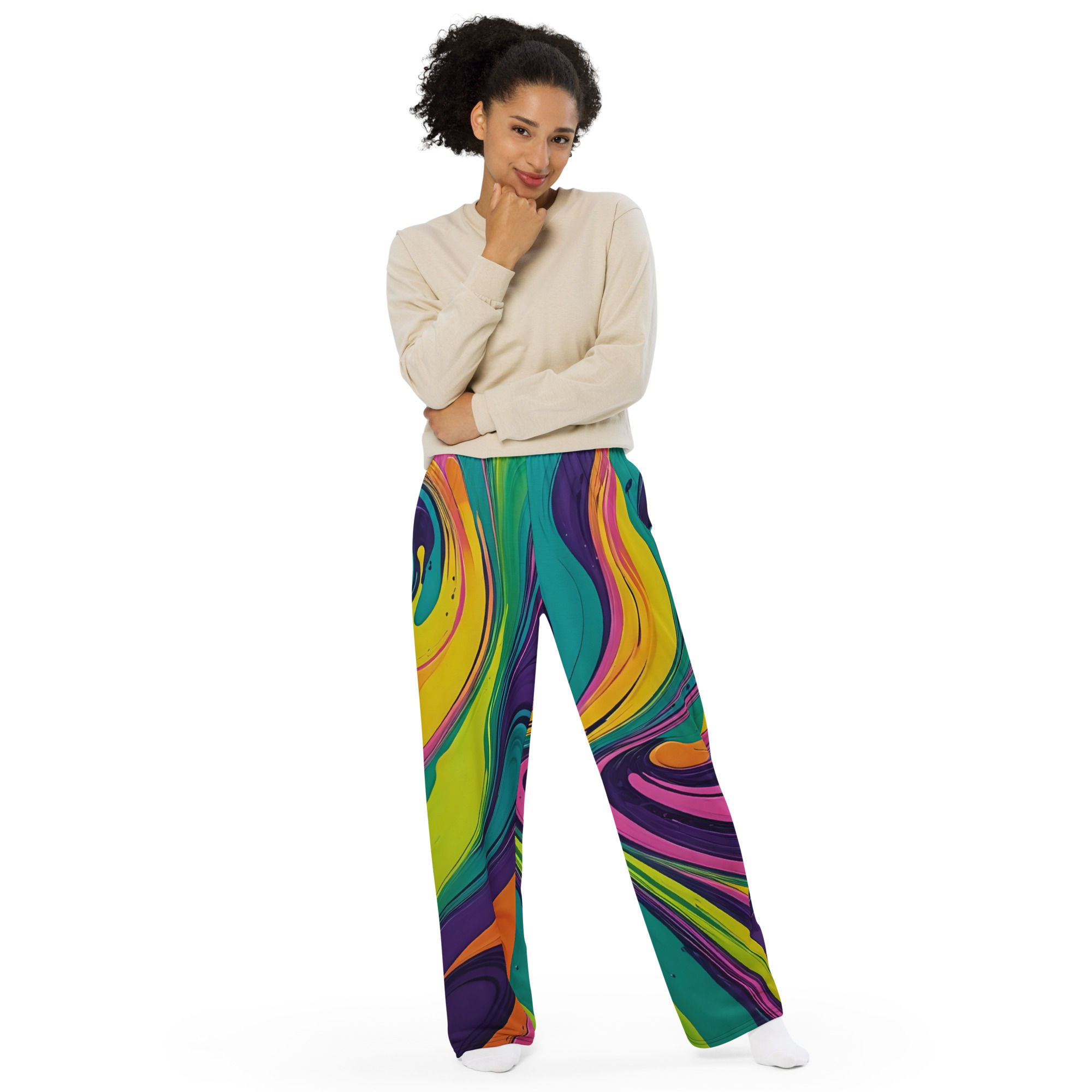 Trance unisex wide-leg pants