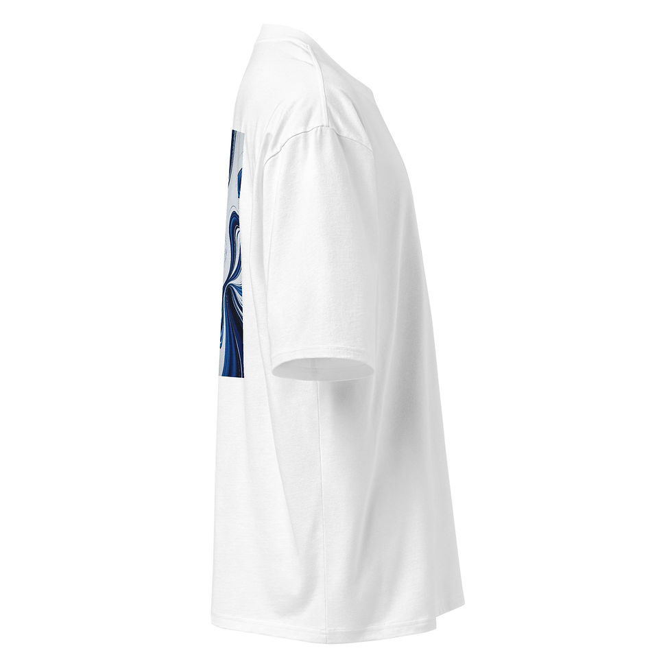 Thumbnail: Deep Ocean Oversized Heavyweight T-shirt (White)