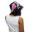 Thumbnail: Black & Pink + Black And White - Reversible Bucket Hat