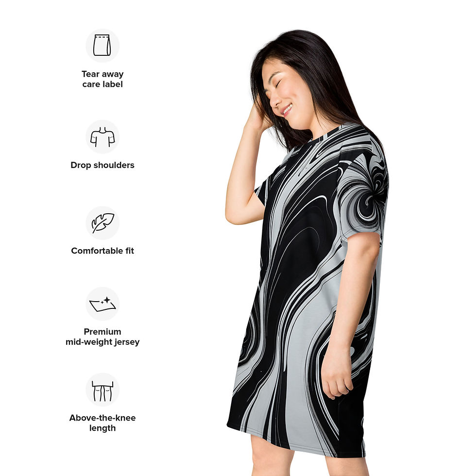 Thumbnail: B&W T-shirt dress