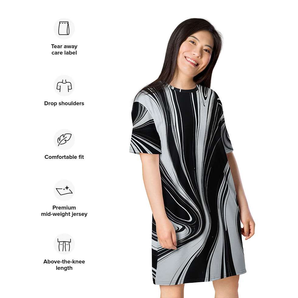 Thumbnail: B&W T-shirt dress