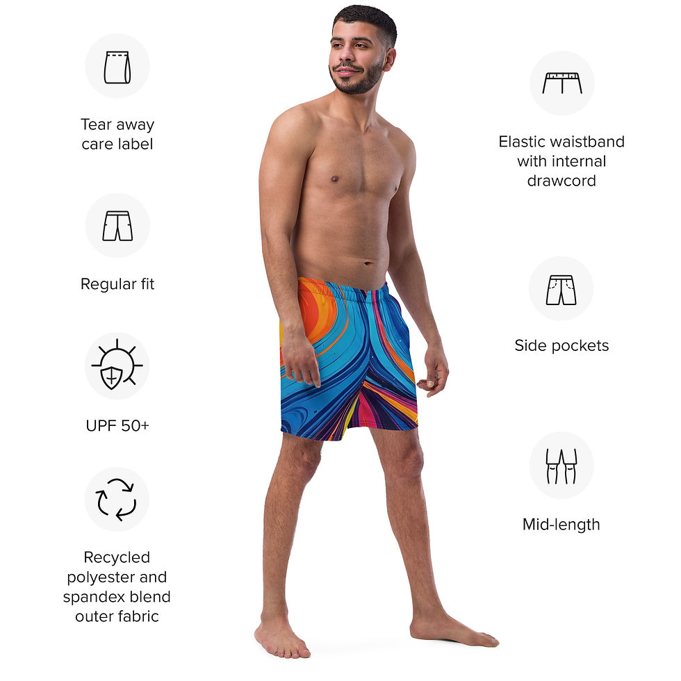 Thumbnail: All-Over Print Recycled Swim Trunks copy copy copy copy