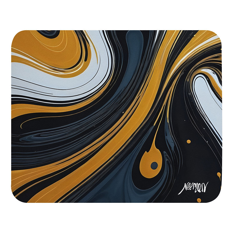 Thumbnail: Attract Abundance: "Prosperity" Gold, Black, and White Mousepad