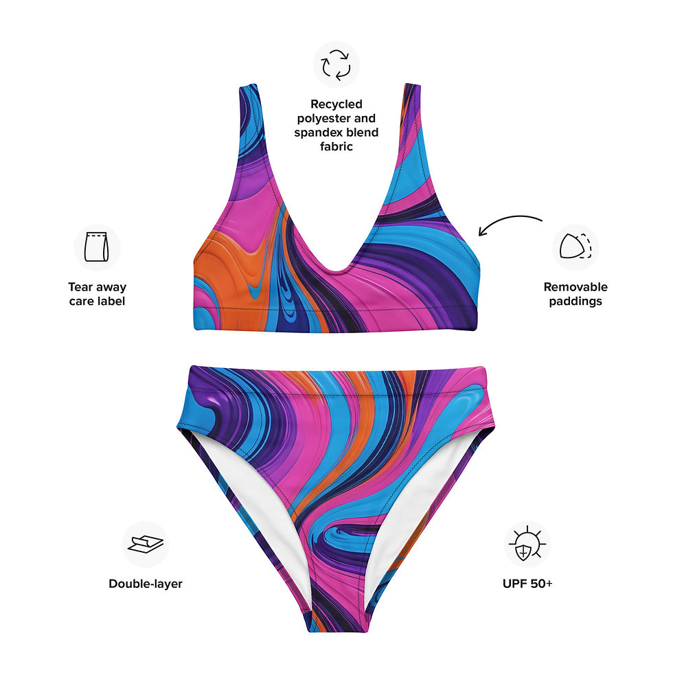Thumbnail: Positive Recycled high-waisted bikini