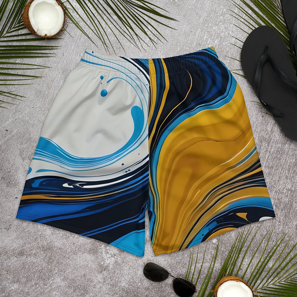 Thumbnail: Golden Beach Men's Recycled Athletic Shorts
