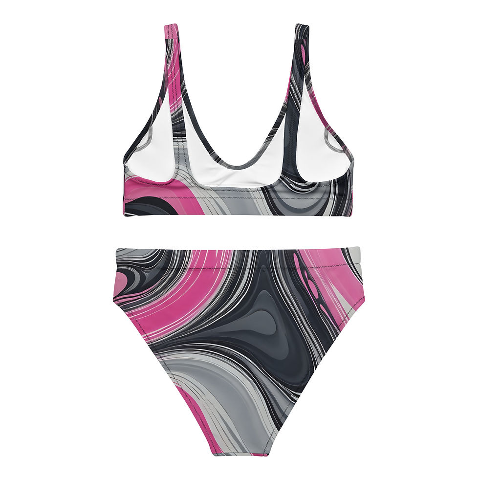 Thumbnail: Dawn Petal Recycled high-waisted bikini