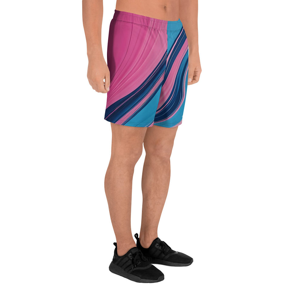 Thumbnail: Cotton Candy Sky Men's Recycled Athletic Shorts