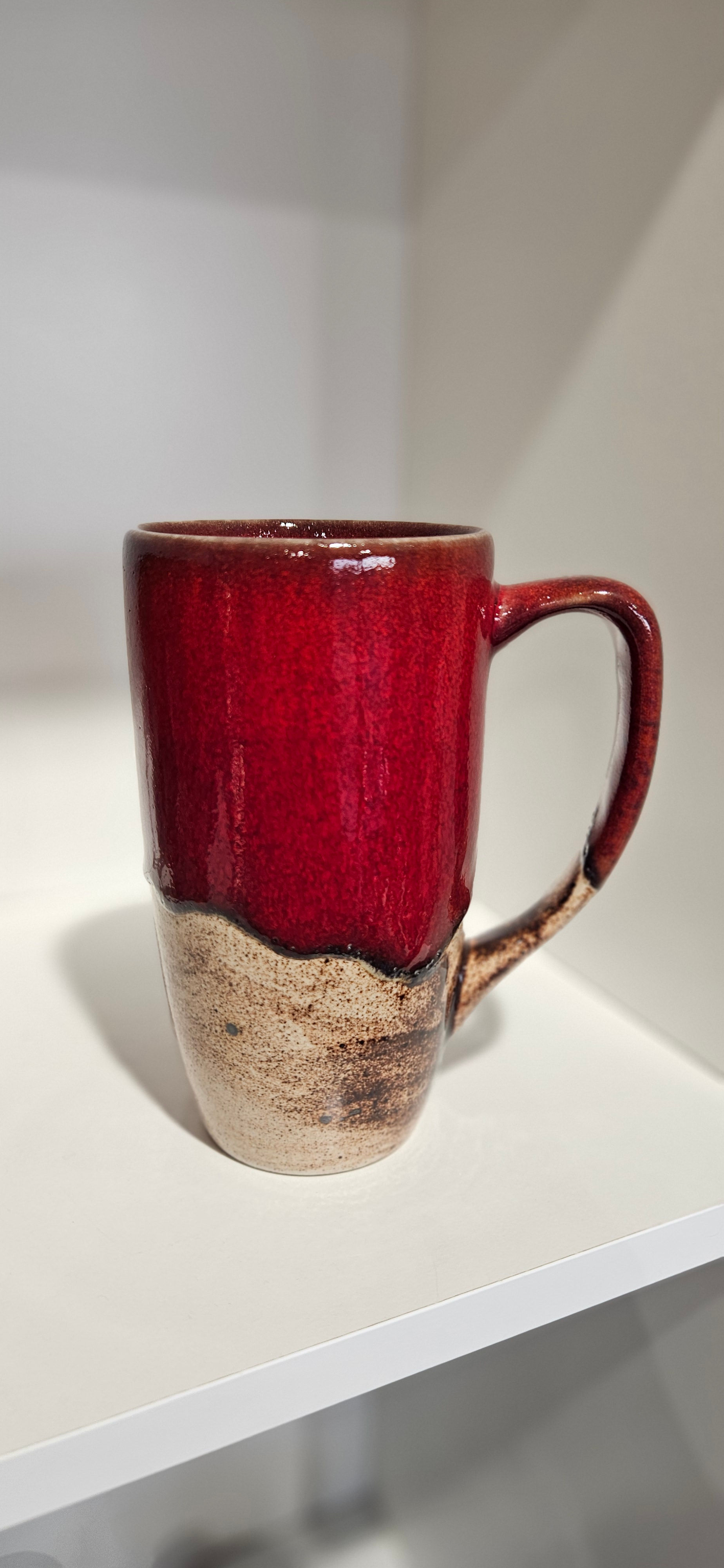 Kubek czerwień z brązem 400ml