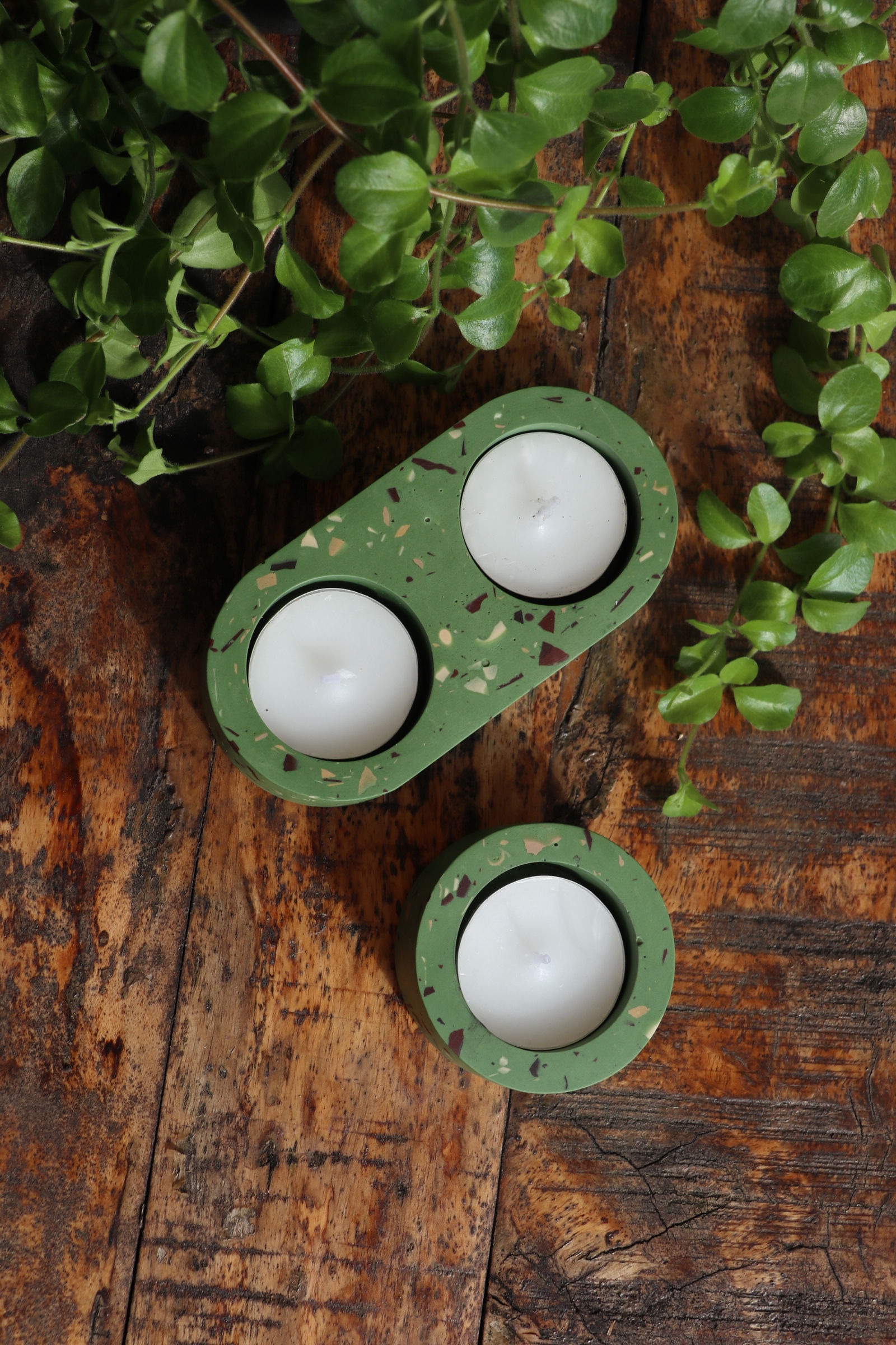 Theelicht terrazzo 