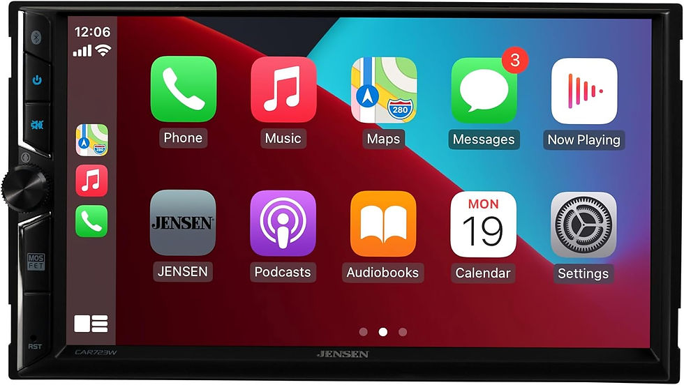 Jensen CAR723W 7-inch Certified Apple CarPlay Android Auto Wired or Wireless | D