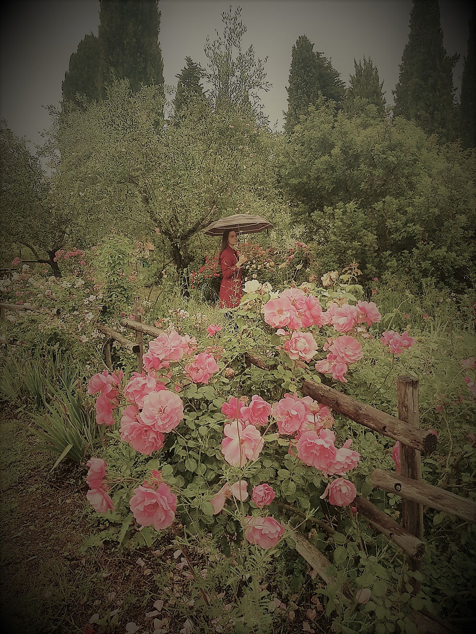 Une muse dans un jardin...
