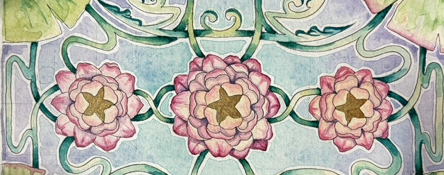 Lotus valley watercolour painting