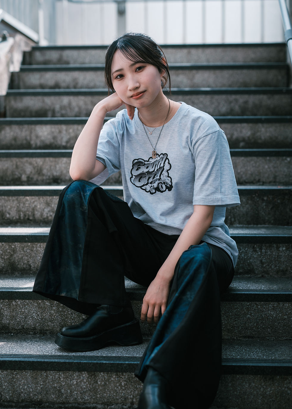 サムネイル： "EXIT" Graphic TEE.(Ash)