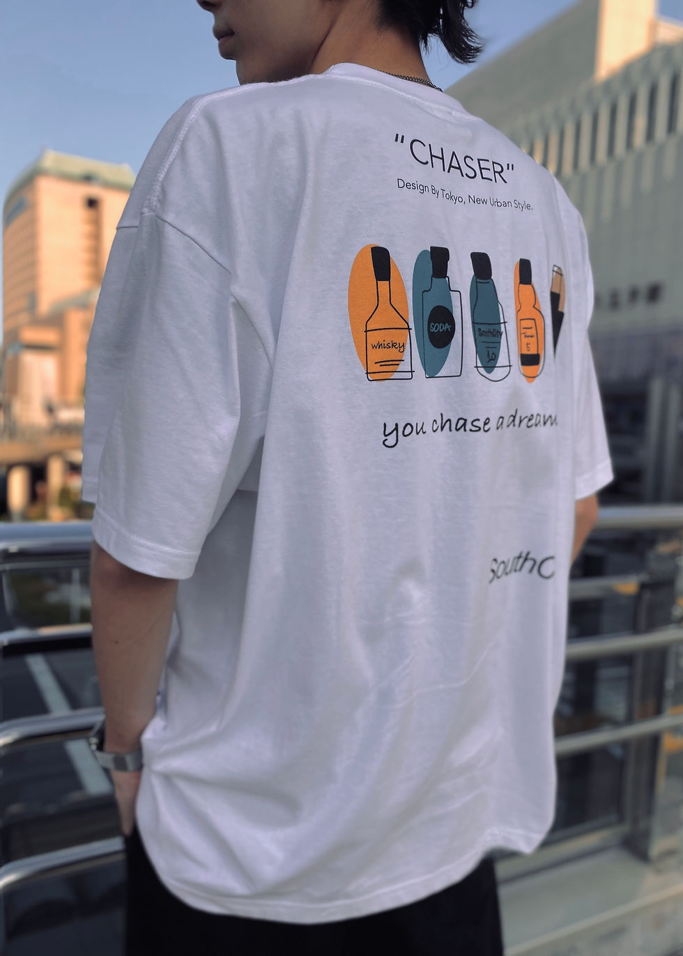 サムネイル： "CHASER" OVER SIZE TEE.(White)