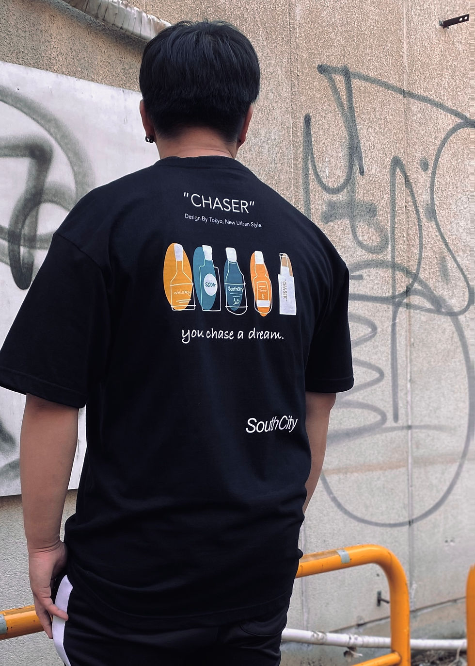 サムネイル： "CHASER" OVER SIZE TEE.(Black)