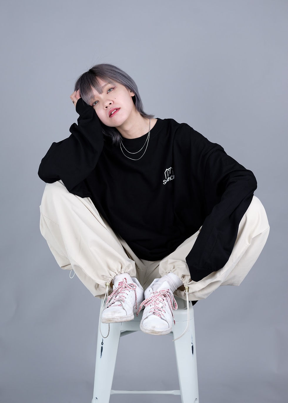 サムネイル： Original OVER SIZE Long TEE. (Black)