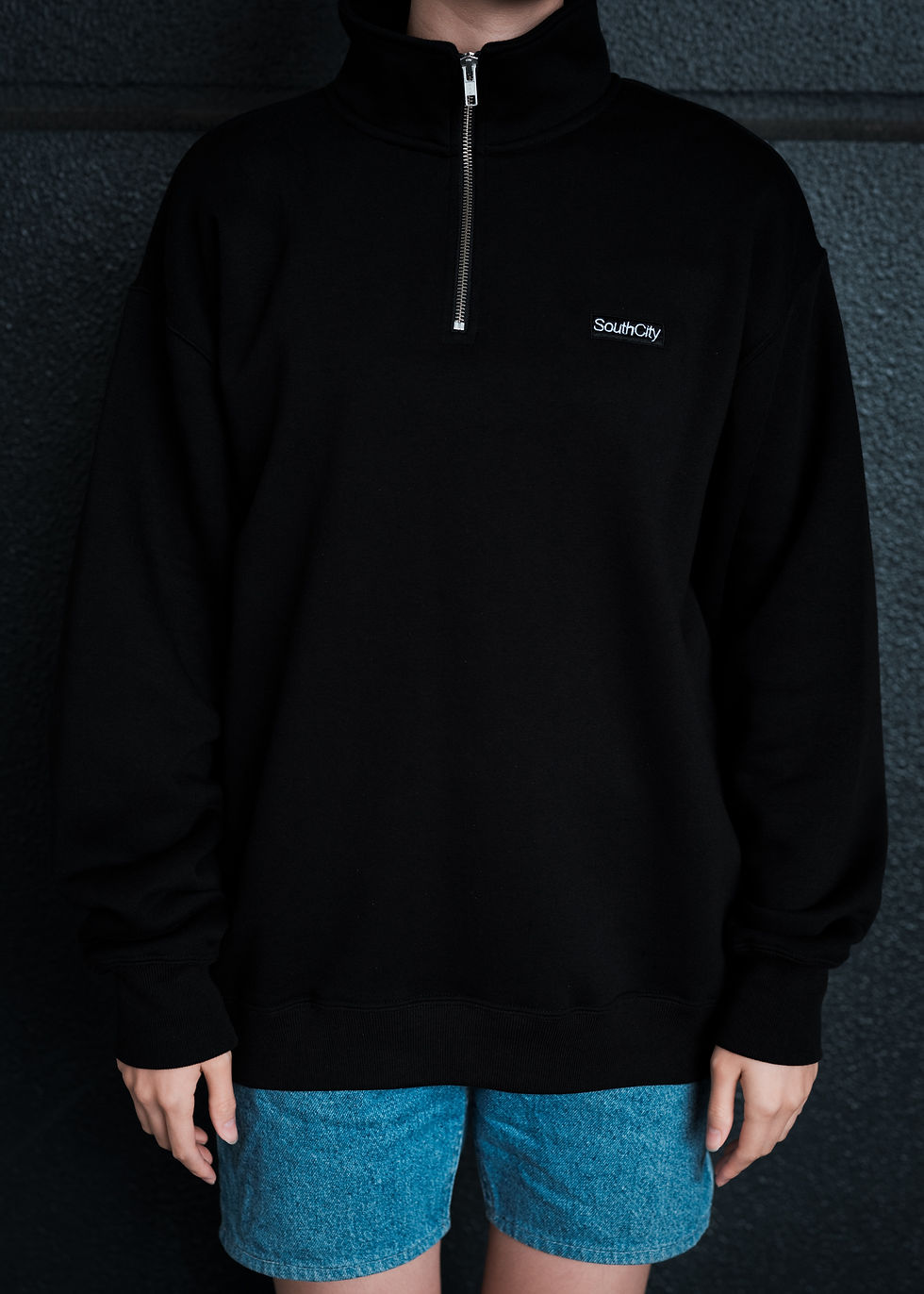 サムネイル： Box Logo Quarter Zip Sweat.(Black)