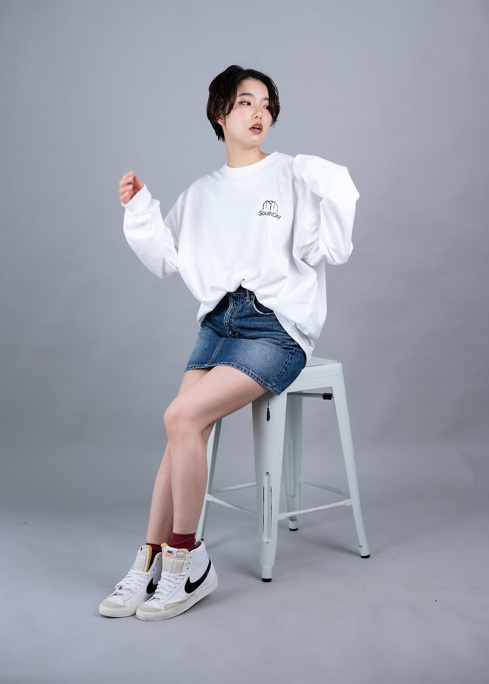 サムネイル： Original OVER SIZE Long TEE. (White)