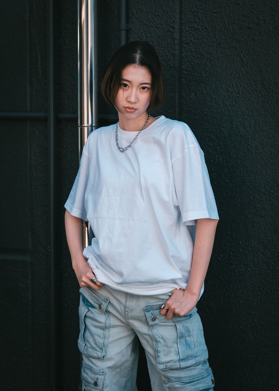 サムネイル： "ROSE" OVER SIZE TEE.(White)