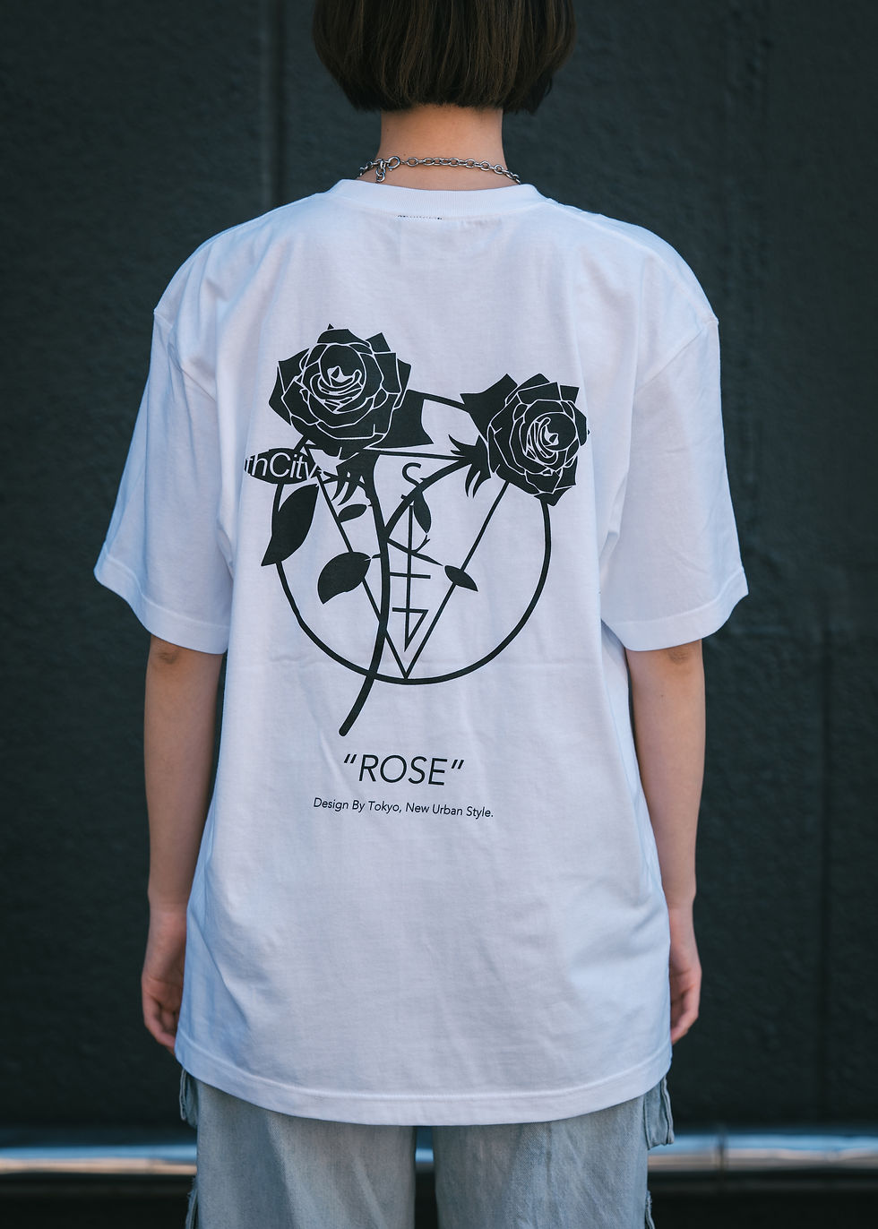 サムネイル： "ROSE" OVER SIZE TEE.(White)