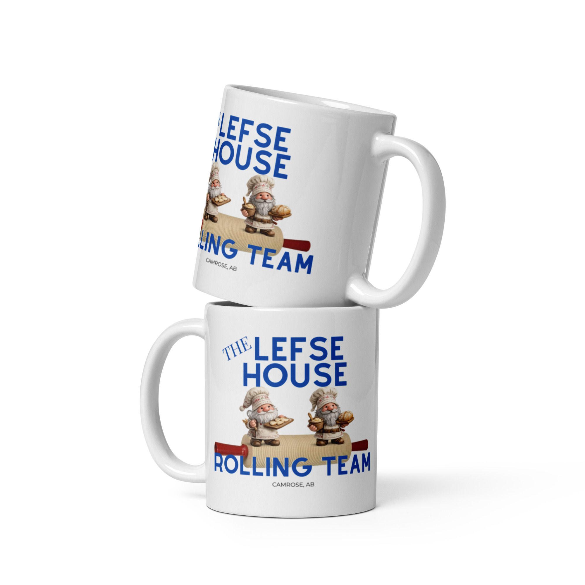 White glossy mug