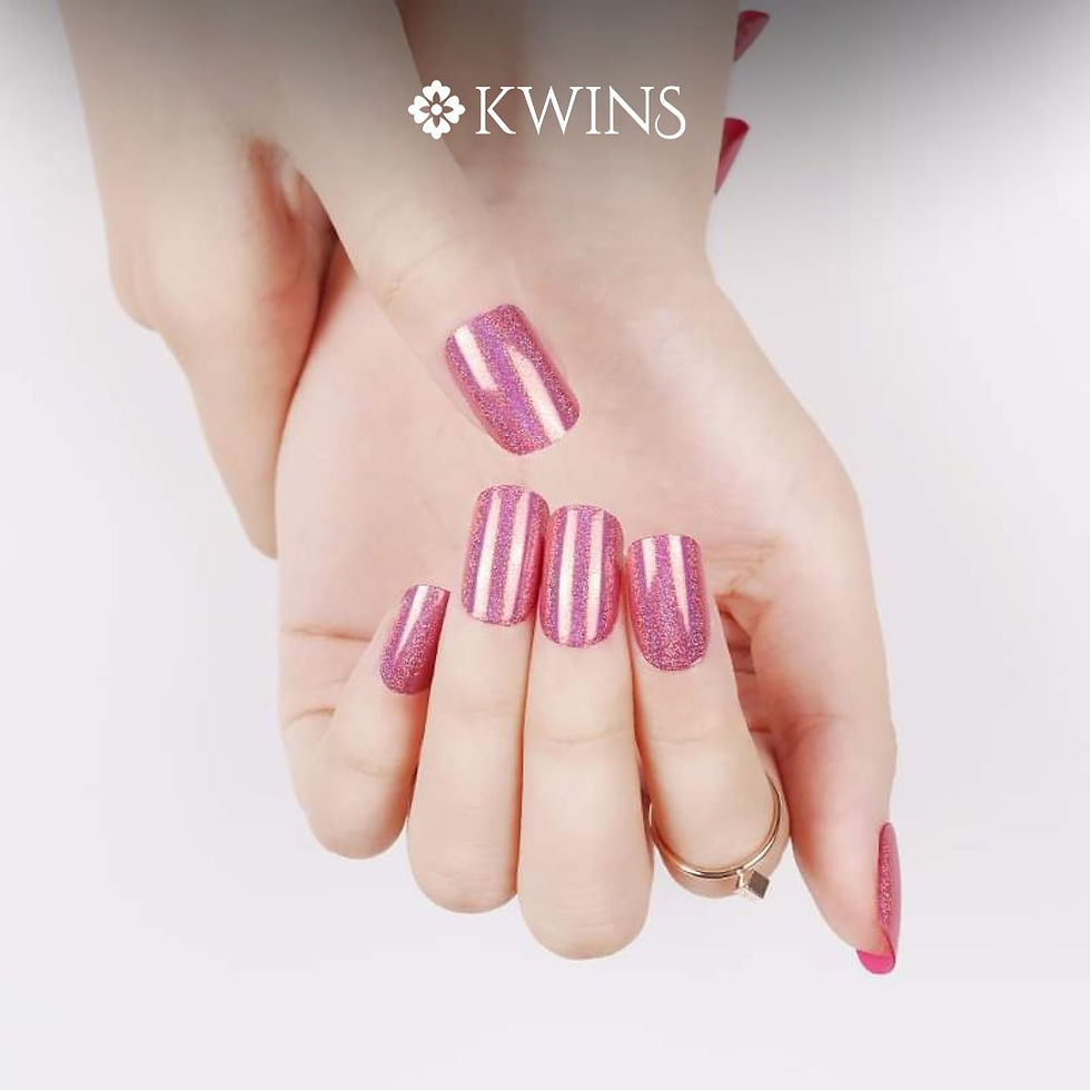 Thumbnail: Pink Holographic 3D UV Gel Nails
