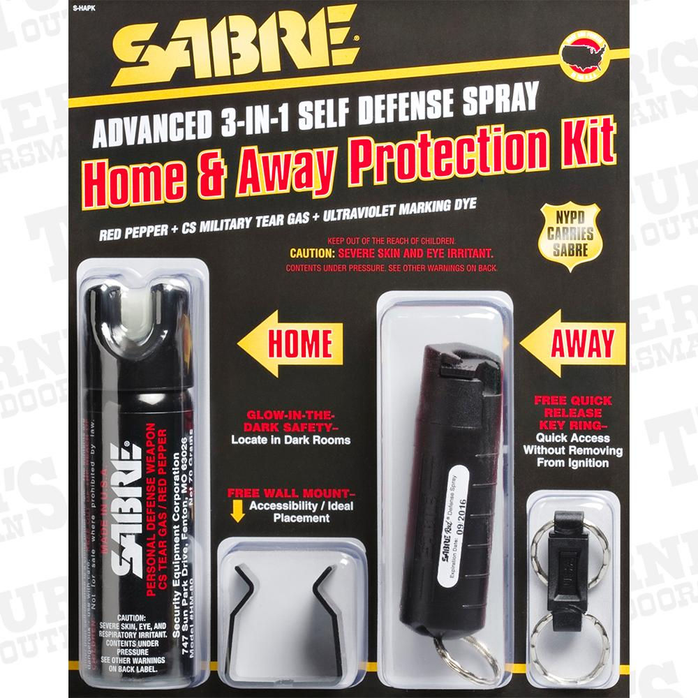 Sabre 3-IN-1 Pepper Spray Home & Away Protection