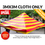 Thumbnail: WeiKim Kain sahaja 3Mx3M PVC Stripe Silver UV Protection Tanpa Rangka #WK402