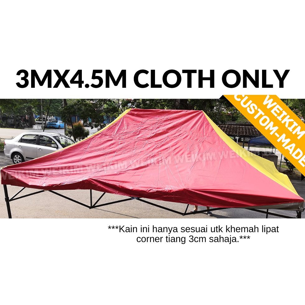 Thumbnail: WeiKim Kain sahaja 3Mx4.5M PVC Silver UV Tanpa Rangka #WK402