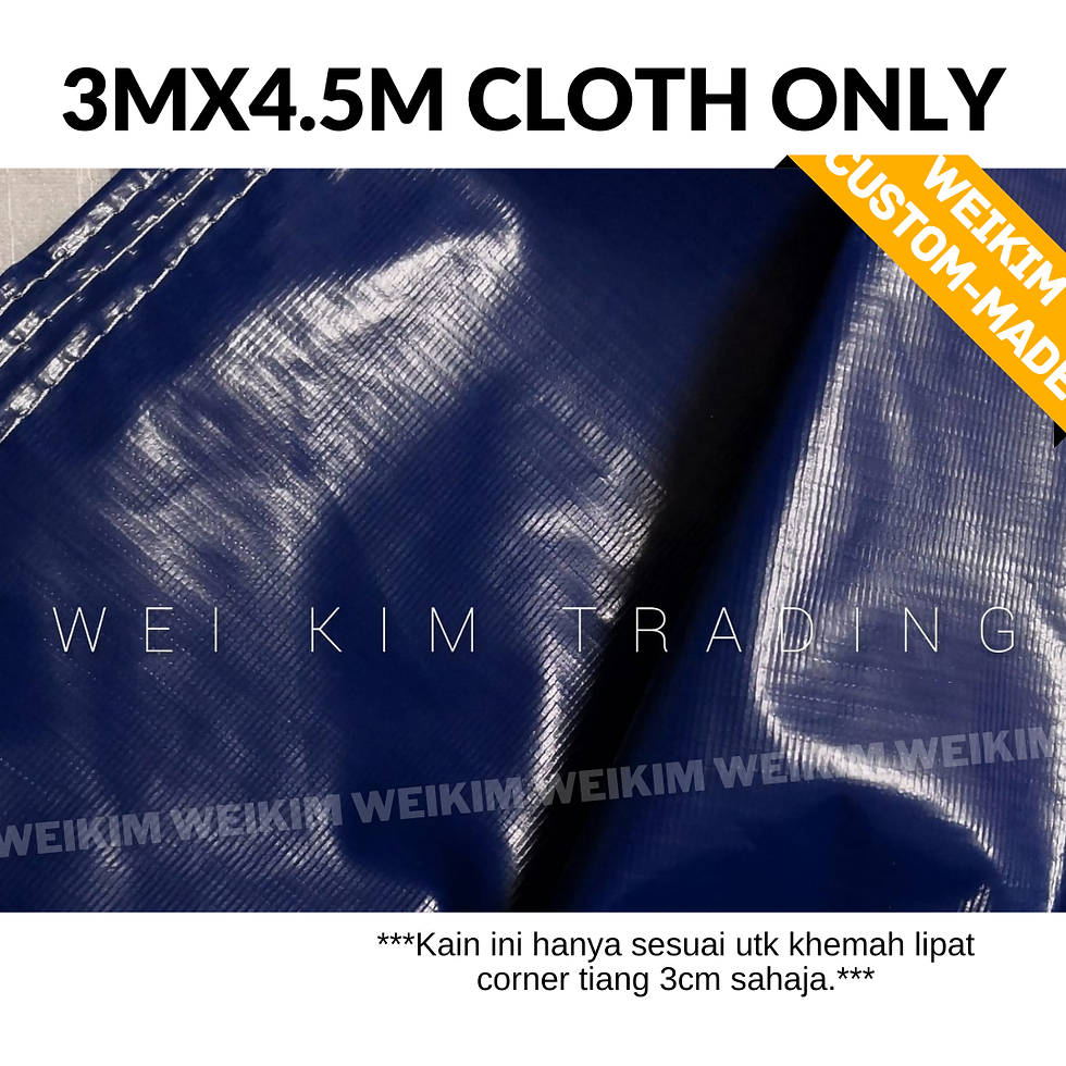 Thumbnail: WeiKim Kain sahaja 3Mx4.5M PVC Silver UV Tanpa Rangka #WK402