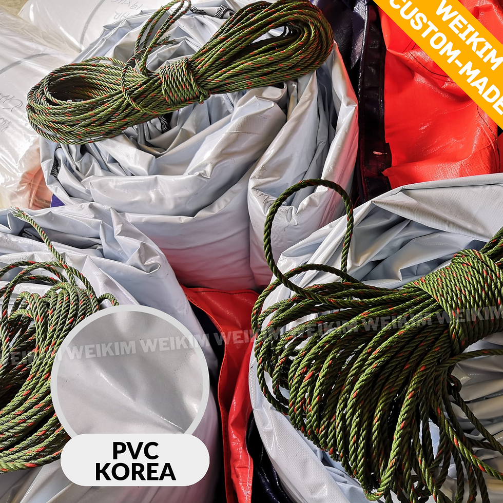 Thumbnail: WeiKim SET 6Mx6M A-Shape Canopy PVC Tarpaulin Cloth with Frame CAT 1.6MM Tebal