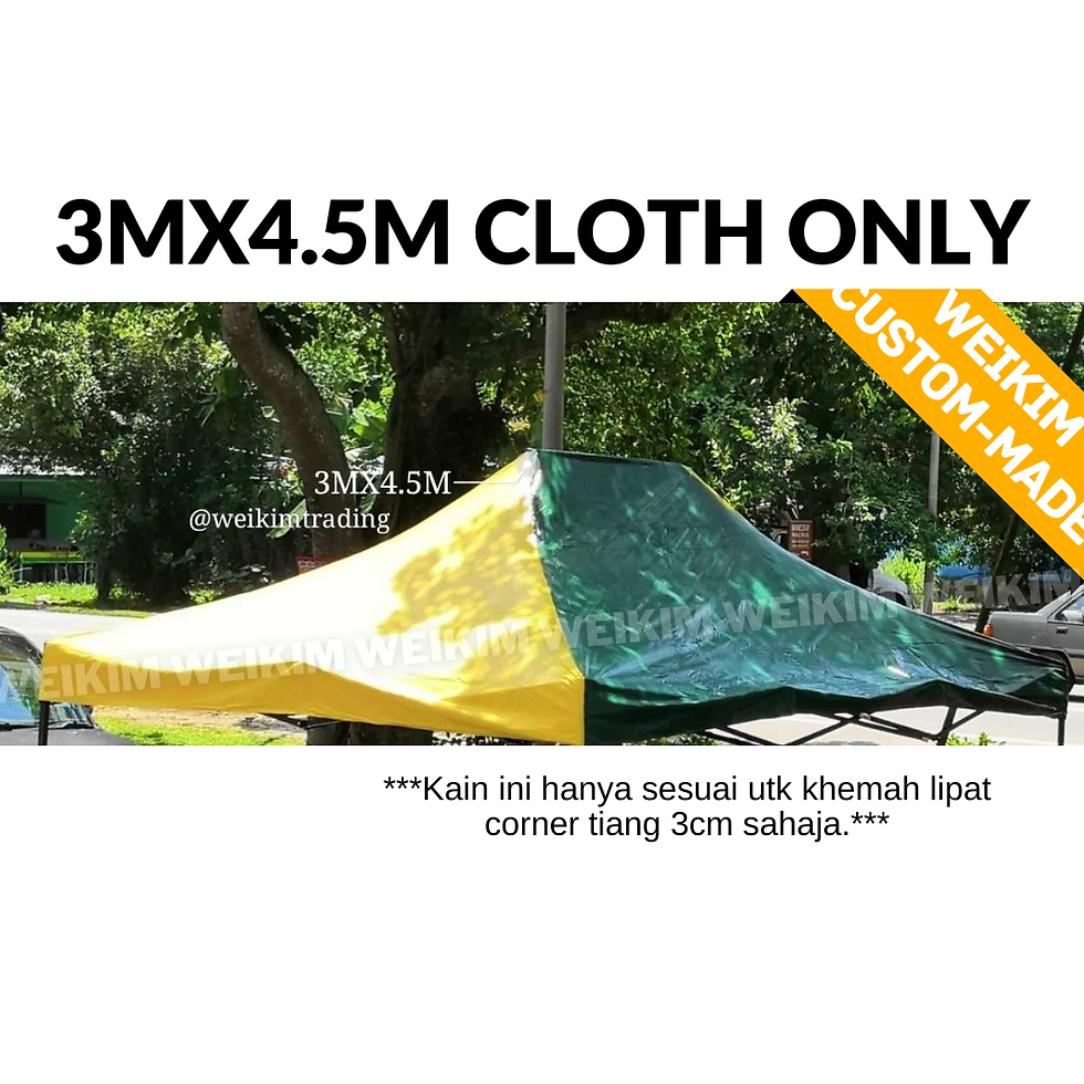 Thumbnail: WeiKim Kain sahaja 3Mx4.5M PVC Silver UV Tanpa Rangka #WK402