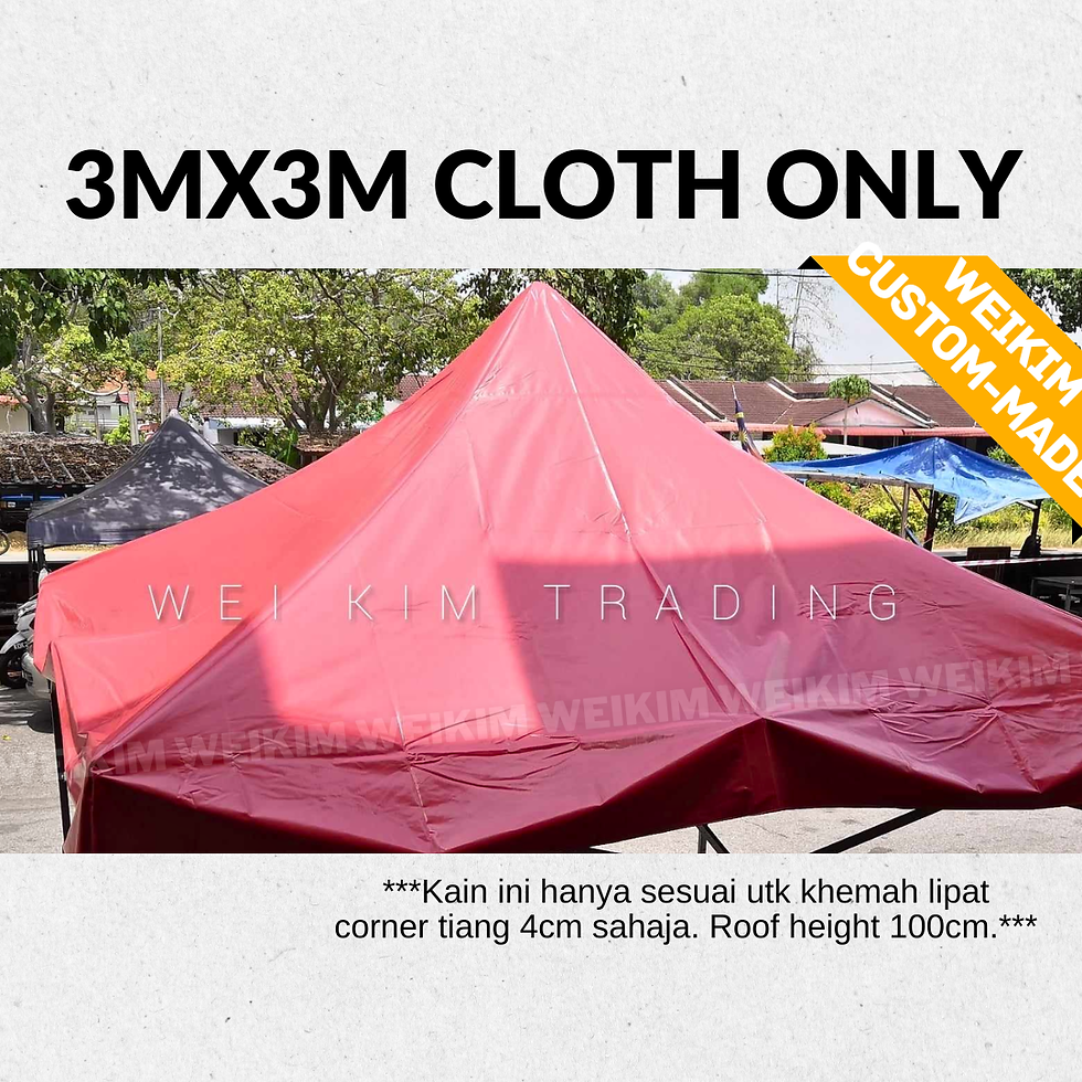 Thumbnail: WeiKim Kain sahaja 3Mx3M PVC Silver UV Tanpa Rangka #WK402HD
