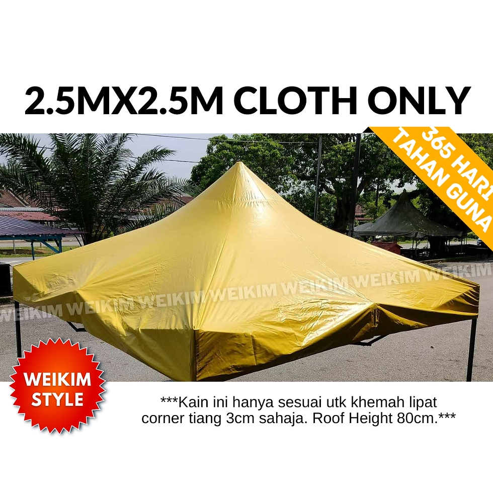 Thumbnail: WeiKim Kain sahaja 2.5Mx2.5M PVC Tarpaulin Silver UV Tanpa Rangka #WK402
