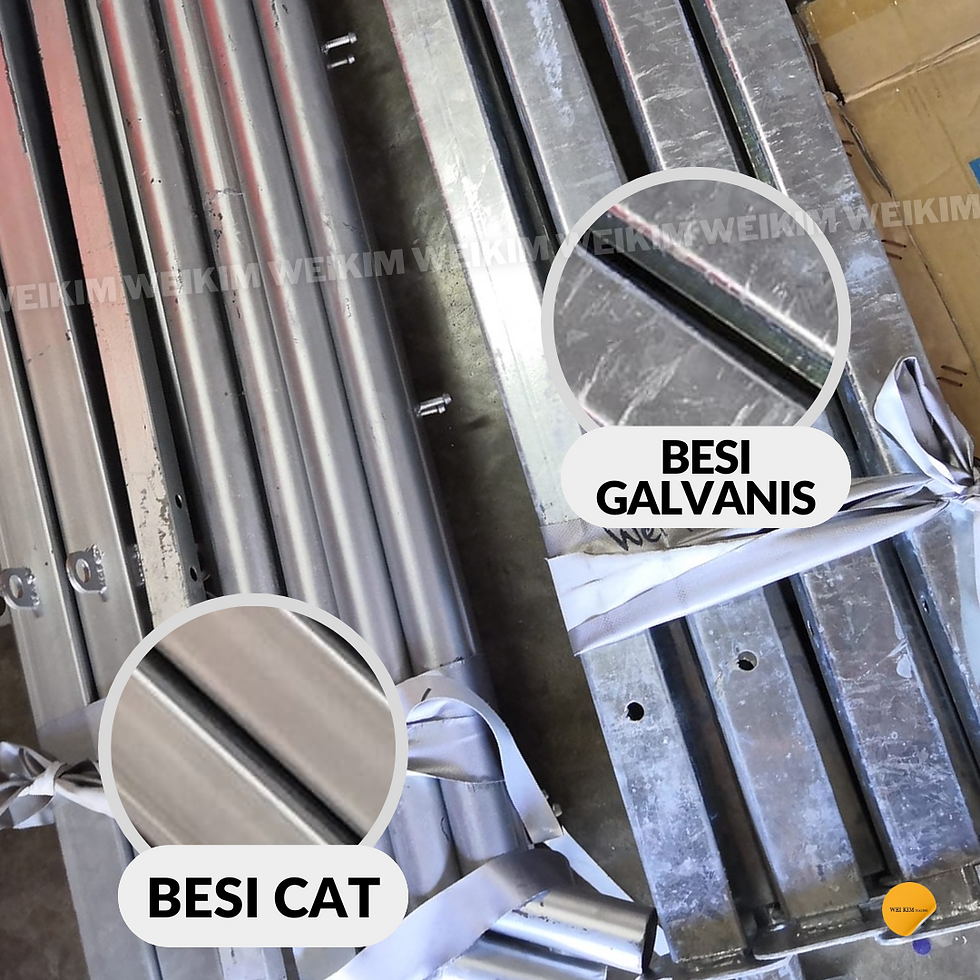 Thumbnail: WeiKim SET 6Mx6M A-Shape Canopy PVC Tarpaulin Cloth with Frame CAT 1.6MM Tebal