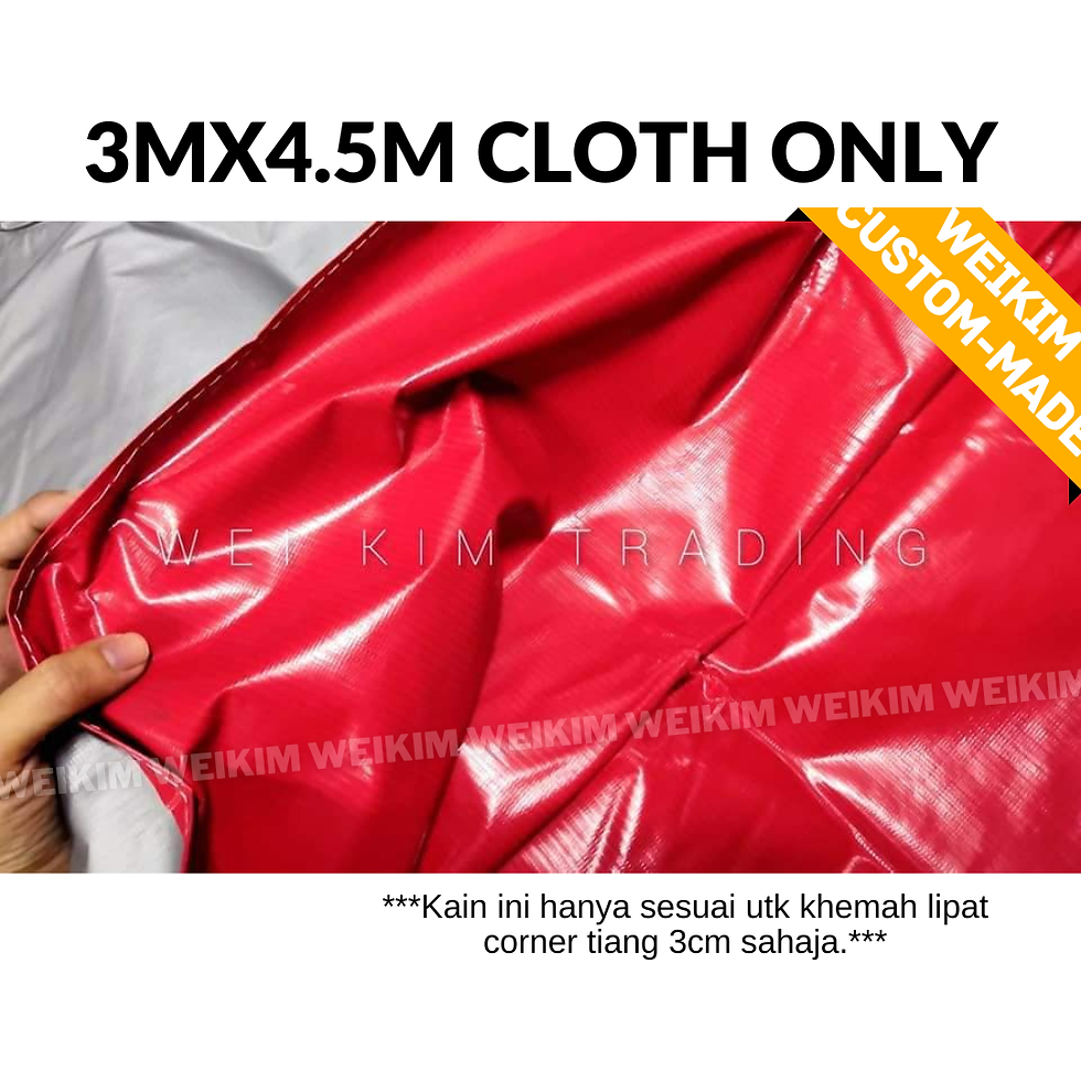 Thumbnail: WeiKim Kain sahaja 3Mx4.5M PVC Silver UV Tanpa Rangka #WK402