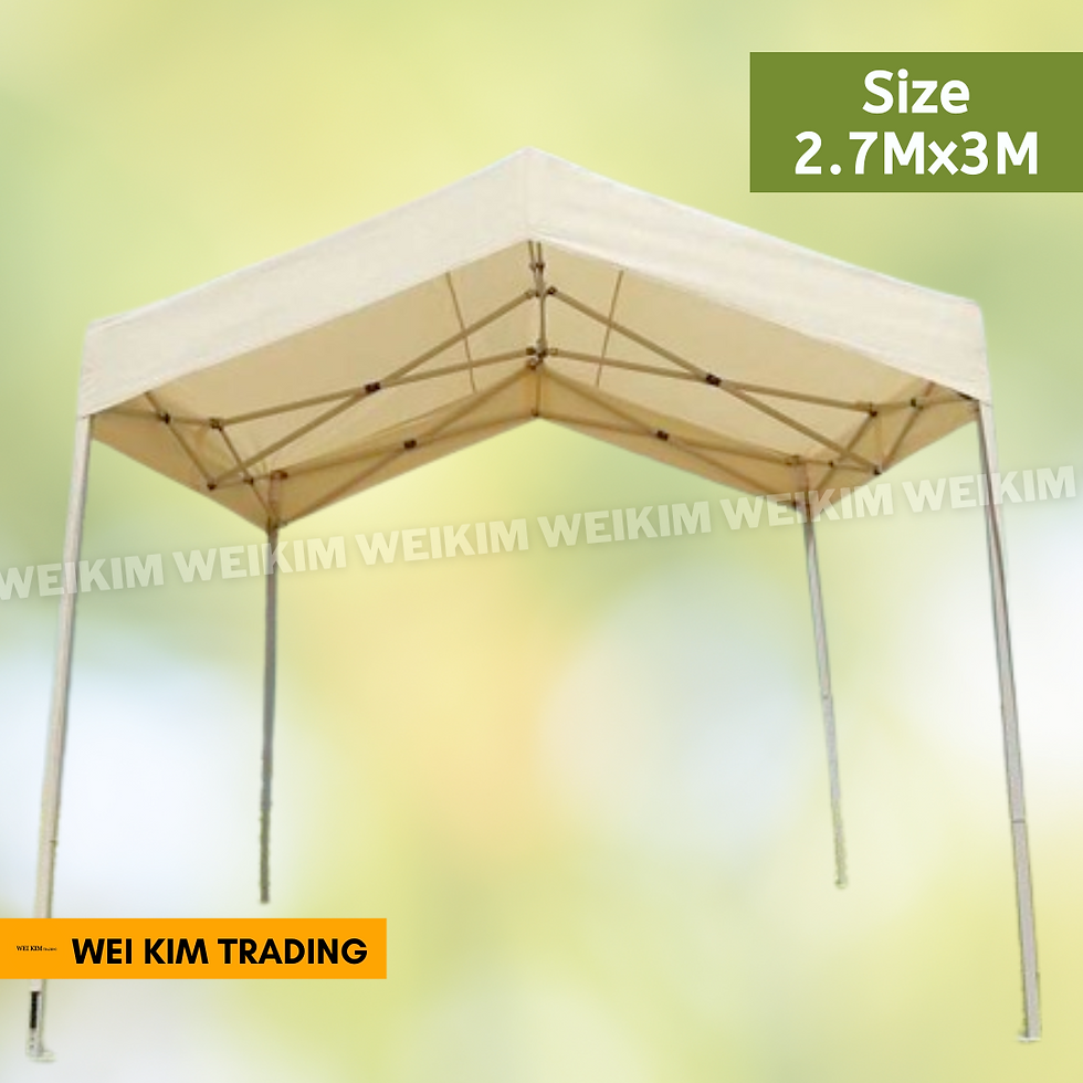Thumbnail: WeiKim SET 2.7Mx3M A-Shape Lipat Polyester Cloth with Steel Frame Tebal