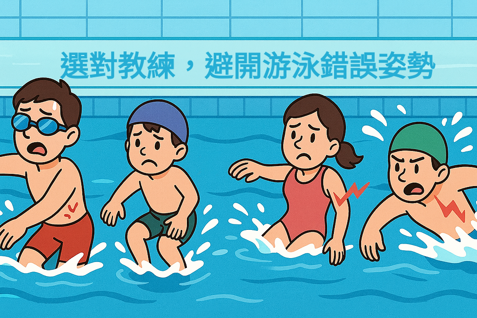 成人學游泳別選錯教練！避開錯誤姿勢與常見運動傷害
