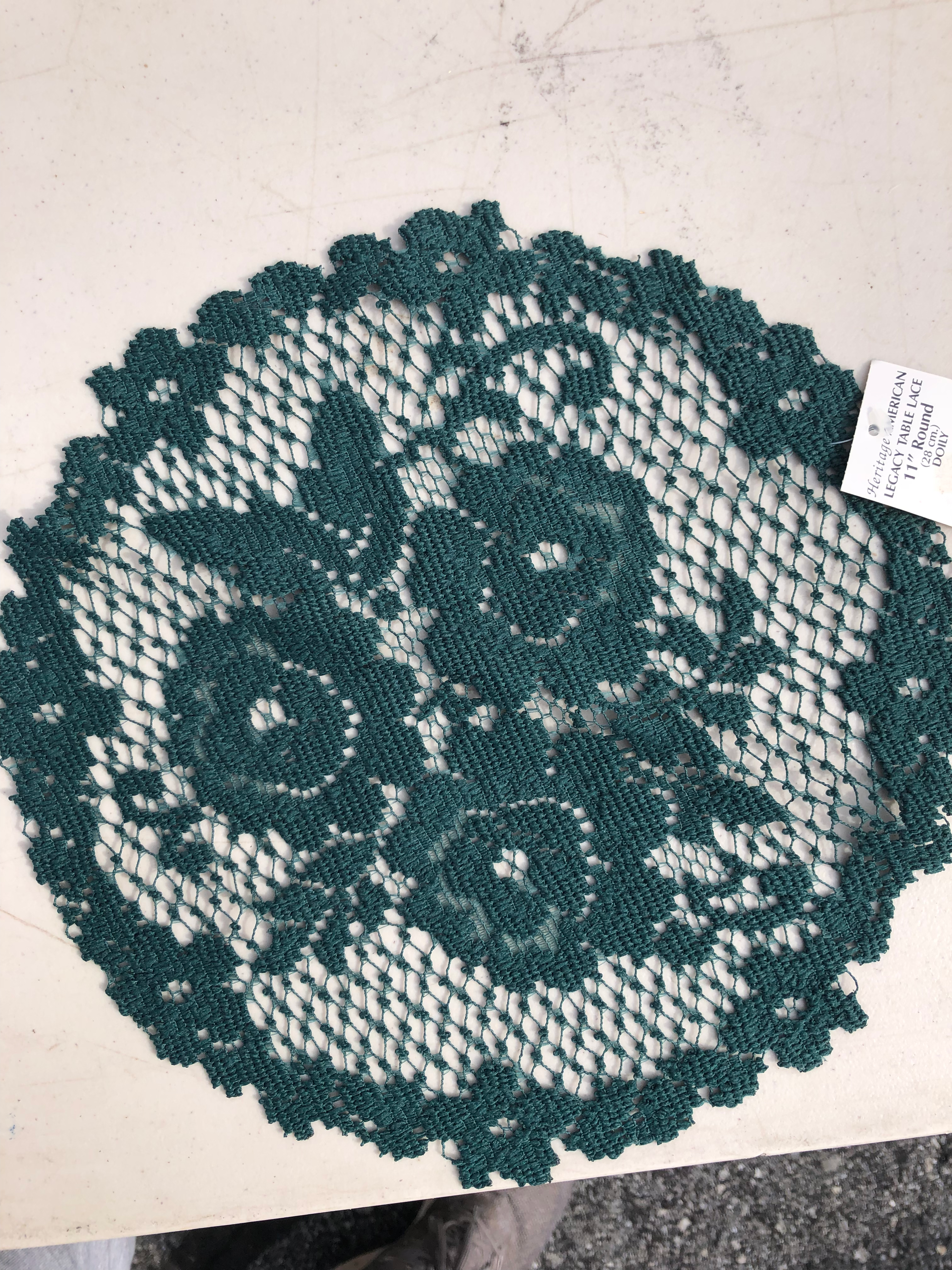 Green Round Doily