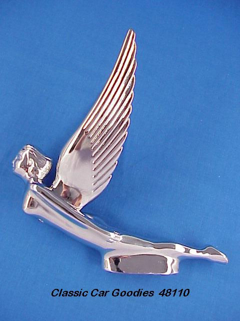 Chrome Flying Goddess Hood Ornament