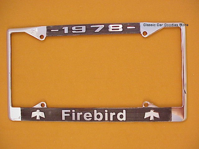 Thumbnail: Chrome Pontiac Firebird License Plate Frame Metal