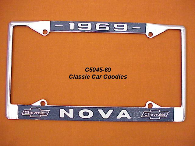 Thumbnail: Chevy II Nova License Plate Frame Chrome Metal