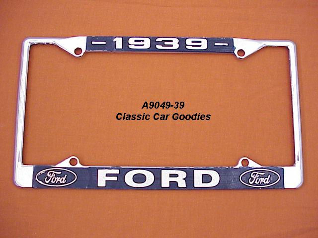 Thumbnail: 1930 - 1939 Ford Blue Oval License Plate Frame Chrome